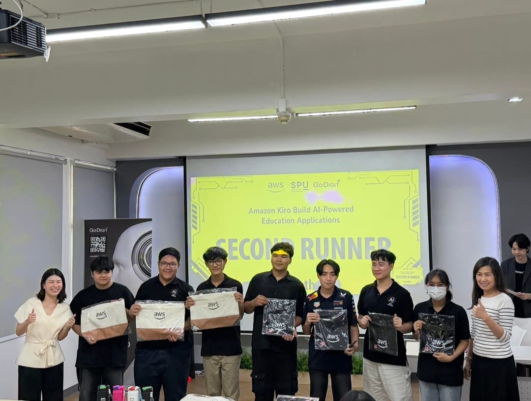 AWS Hackathon award moment